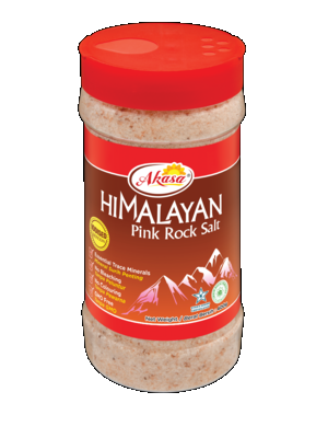 Akasa Himalayan Pink Rock Salt (Bottle) 400Gm